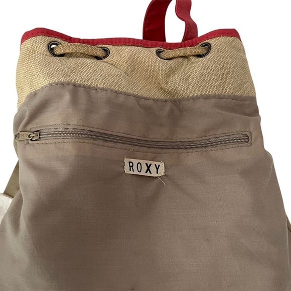 ROXY Tan Pink Black Women's Crossbody Drawstring Bucket Bag Adjustable Strap - Picture 4 of 8